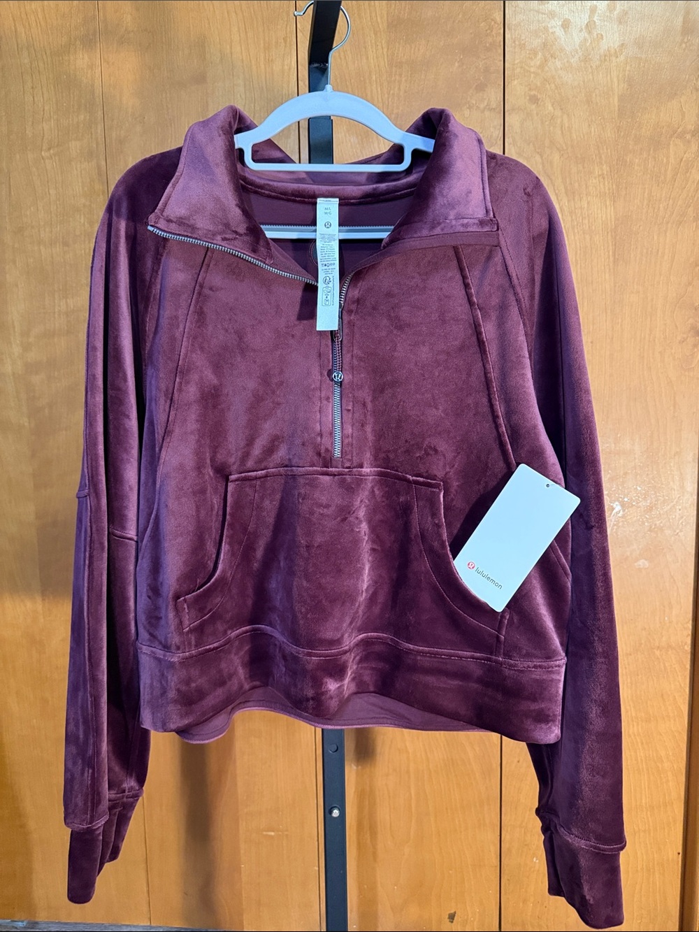 Lululemon Scuba Oversized Funnel Neck Velvet Garnet M/L NWT
